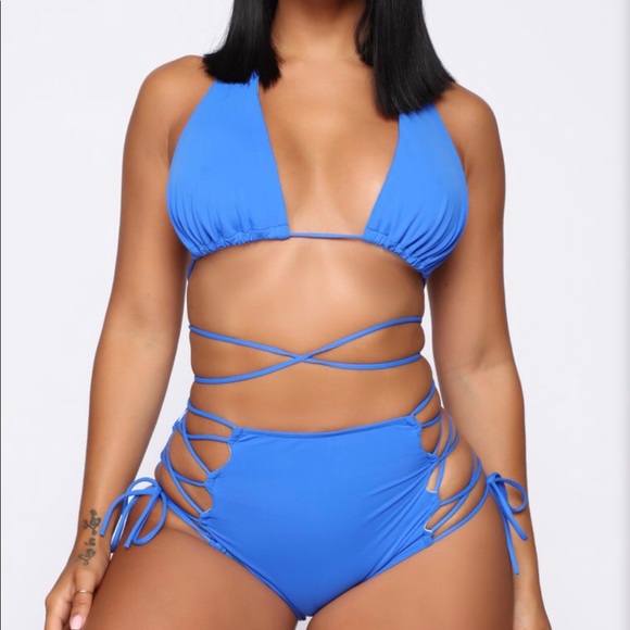 royal blue two piece swimsuit